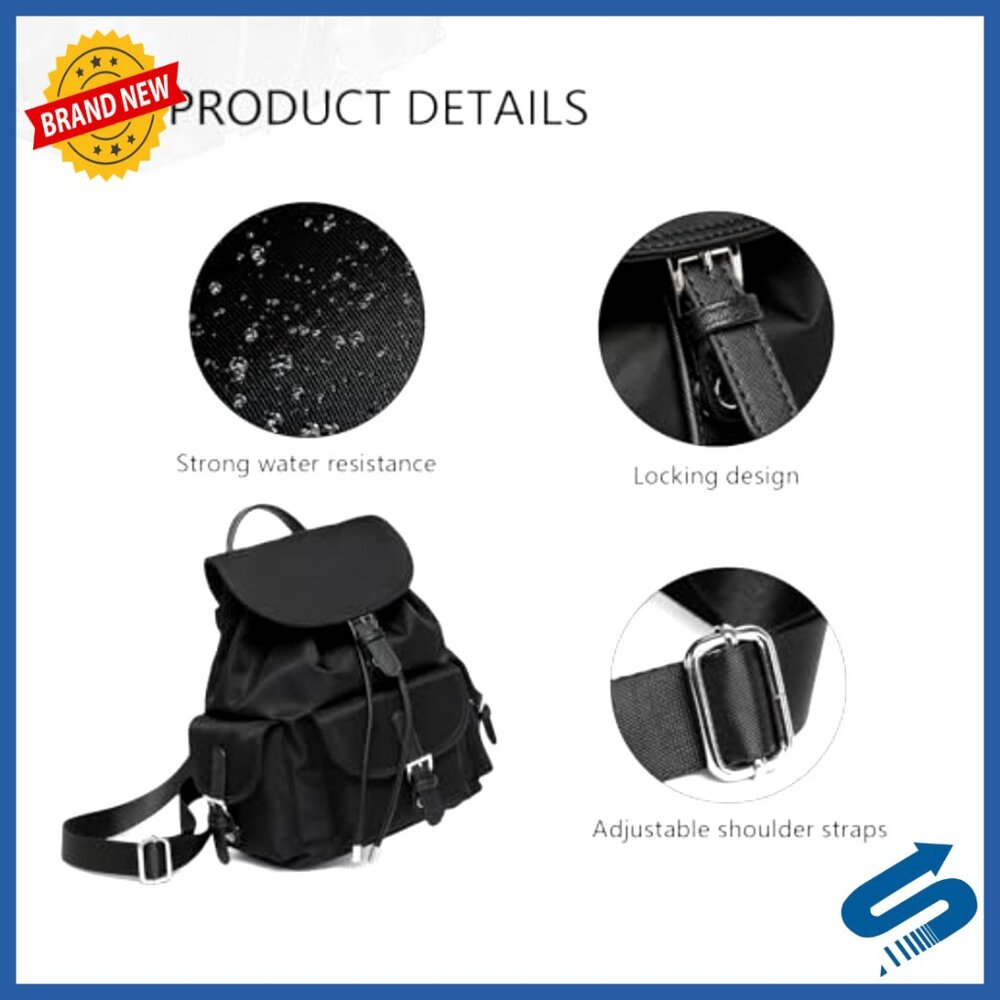 Lightweight Nylon Backpack Practical Magnetic Clo… - image 4